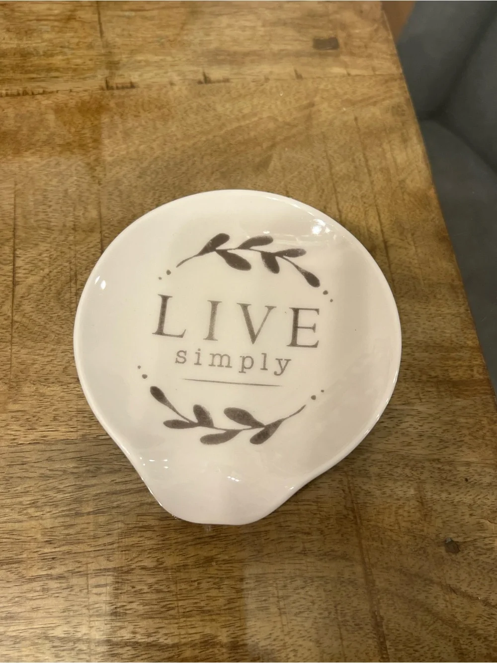 Live Simply Ceramic spoon rest